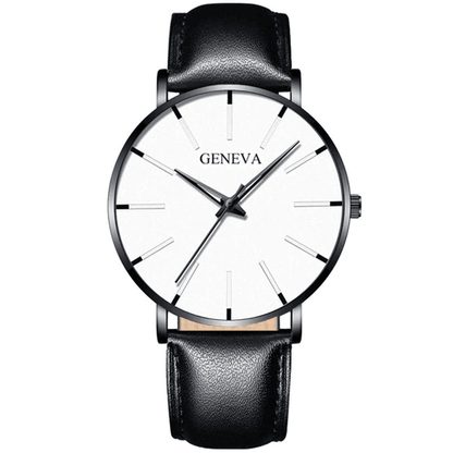 Marvo Heren Horloge Van Leer - Geneva
