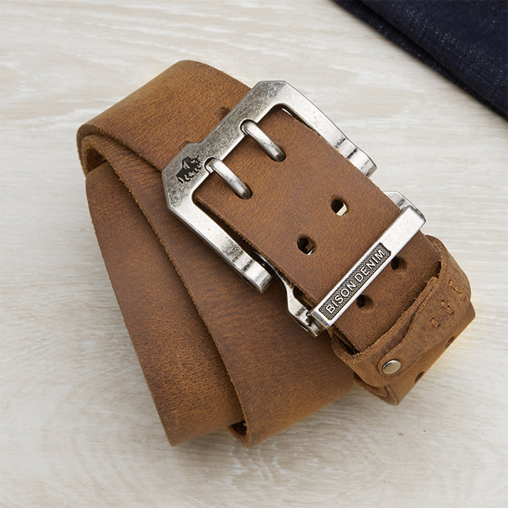 Marvo Heren Leren Riem met Magnet Sluiting - Stijlvol en Comfortabel