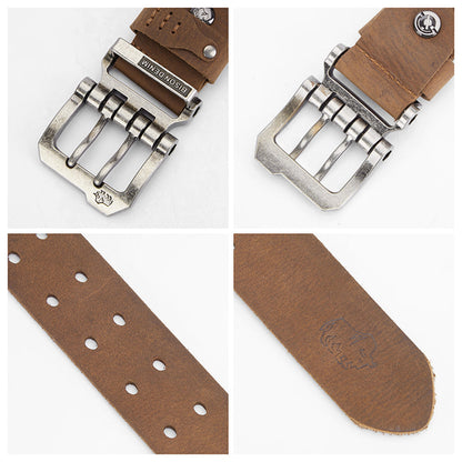 Marvo Heren Leren Riem met Magnet Sluiting - Stijlvol en Comfortabel