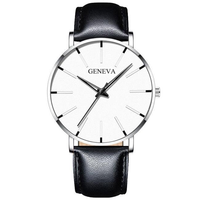 Marvo Heren Horloge Van Leer - Geneva