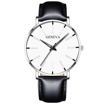Marvo Heren Horloge Van Leer - Geneva