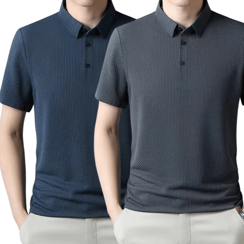 [KOOP 1, KRIJG 2] Ultra Fresh Zijde Ice Polo Shirt + Gratis Horloge