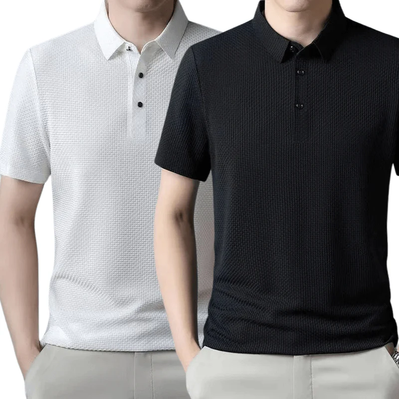 [KOOP 1, KRIJG 2] Ultra Fresh Zijde Ice Polo Shirt + Gratis Horloge