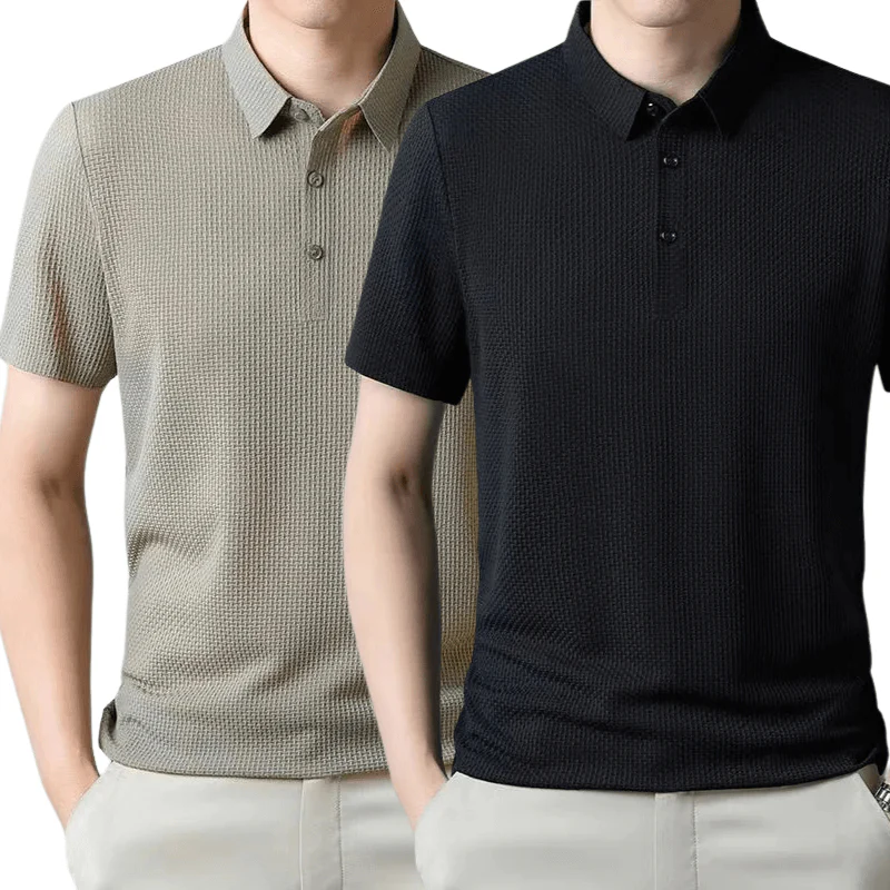 [KOOP 1, KRIJG 2] Ultra Fresh Zijde Ice Polo Shirt + Gratis Horloge