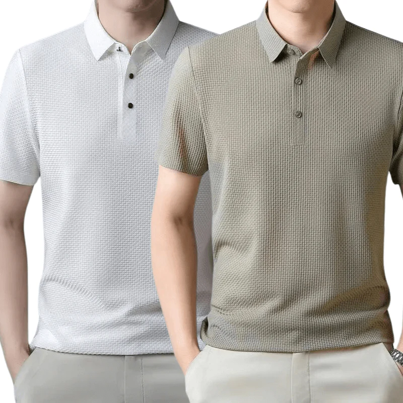 [KOOP 1, KRIJG 2] Ultra Fresh Zijde Ice Polo Shirt + Gratis Horloge