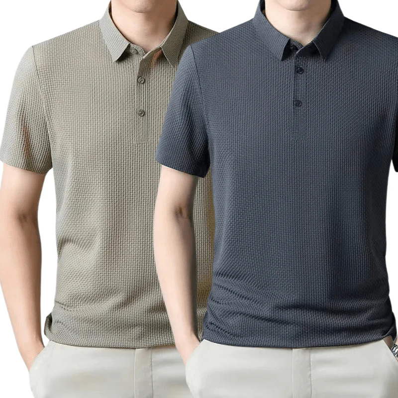 [KOOP 1, KRIJG 2] Ultra Fresh Zijde Ice Polo Shirt + Gratis Horloge
